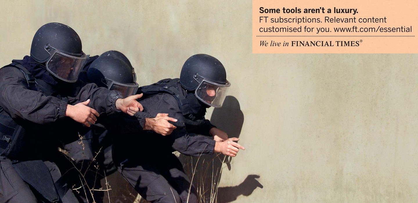 Print advertisement created by DDB, United Kingdom for Financial Times